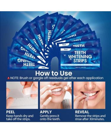Enamel Safe Teeth Whitening Strips - Non-Sensitive 14 Pack | 28 Pcs Mint Flavor - Fast & Effective Results - Buy Online on GoSupps.com