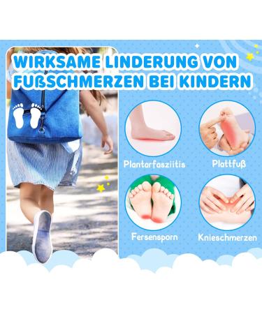 Popzoom Children's Orthopedic Shoes for Flat Feet | Inserts for Plantar Fasciitis & Overpronation - Blue M (EU27-29) - 205mm - Buy Online on GoSupps.com