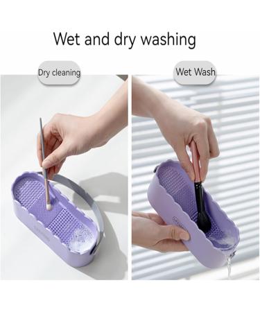 Buy Silicone Makeup Brush Cleaning Box - Wash & Dry Without Damage | Best Tool for Powder Puff & Brush Care - Buy Online on GoSupps.com