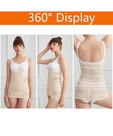 WANYI 4-Patch Postpartum Belly Wrap with Pelvis Belt - 2 in 1 C-Section Recovery Belt for Postpartum Support - White, Size L - Buy Online on GoSupps.com