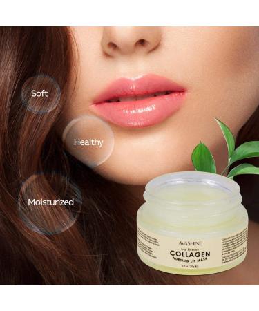 Avashine Collagen Lip Sleep Mask - Hydrating Lip Treatment & Moisturizer for Dry Lips - Buy Online on GoSupps.com