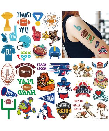 60pcs Temporary Tattoos: Waterproof Body Art Stickers for Fan Games & Events - Football Designs for Boys, Girls, Men, Women - Party Favors & Scholl Rewards - 10 Sheets - Buy Online on GoSupps.com
