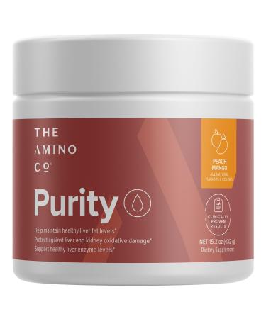 Purity - Liver Support Supplement with Essential Amino Acids for Liver Detox Cleanse - Boost Liver Health for Optimal Liver Support- Peach Mango 30 Servings