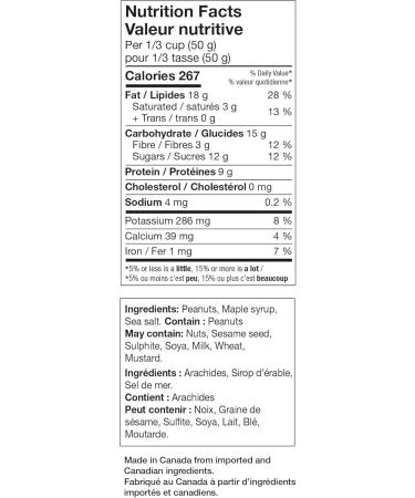 Arachides l' rable et sel de mer - Maplenuts.ca 500 g arachides sirop d' rable 100% pur sel de mer. Arachides fra ches et croquantes liste d'ingr dients simples collation nutritive ou ajouter vos recettes desserts yogourt salades servir avec des fromages  - Buy Online on GoSupps.com