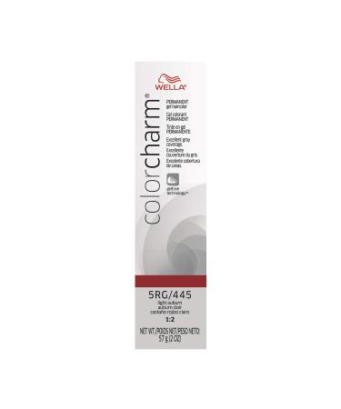 COLORCHARM Permanent Gel Hair Color for Gray Coverage 5RG Light Auburn 2 oz