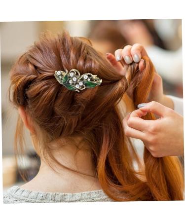 FRCOLOR Spring Hair Accessories womens barrettes for green jewels for women green rhinestone clips crystal green rhinestone barrettes women barrettes pearl Metal Hair Clips - Buy Online on GoSupps.com