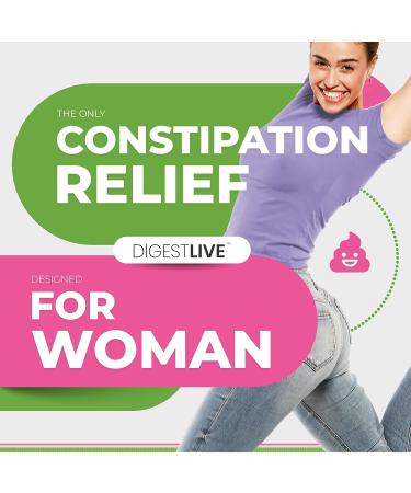 DigestLive Herbal Laxatives for Women - Natural Constipation Relief and Daily Digestive Supplement - Colon Cleanse and Detox - Vegan, Gluten and GMO Free - 100 Capsules - Buy Online on GoSupps.com