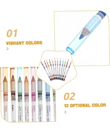 DRESSOOS Colored Eye Liner Pencils 12pcs color eyeliner colored eyeliners Colored Eye Liner Pencils set mousse highlighter - Buy Online on GoSupps.com