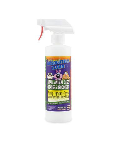 Amazing Small Animal Cage Cleaner - Just Spray/Wipe - Easily Removes Messes & Odors - Hamsters, Mice, Rats, Guinea Pigs, Ferrets - USA Made 16oz Spray Bottle