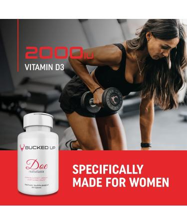 Doe - Multivitamin for Women - Full Spectrum Vitamin Formula - Vitality Immunity and Hormone Support (60 Capsules) - Buy Online on GoSupps.com