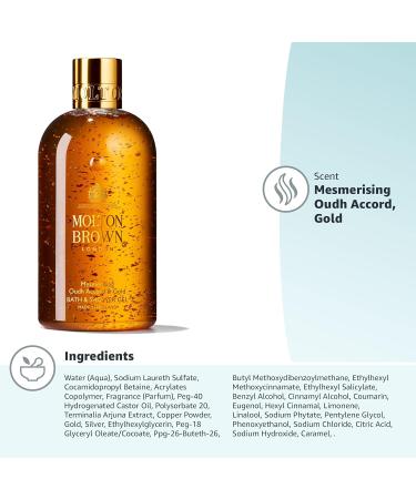Molton Brown Oudh Accord and Gold Bath & Shower Gel 300ml - Luxurious Fragrance - Buy Online on GoSupps.com