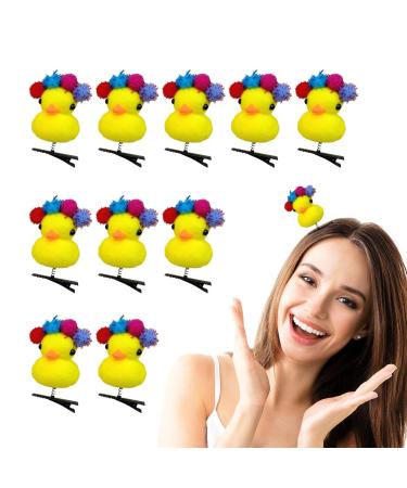 Yellow Duck Hairpin - Yellow Duck Plush Hair Clips - Yellow Duckling Hair Clip Hair Accessories for Girls Women