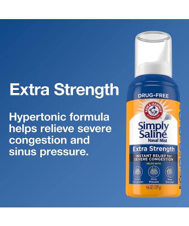 Arm & Hammer Simply Saline Extra Strength Nasal Mist 4.6oz 3-Pack - Hypertonic Saline Nasal Spray - Drug-Free - Buy Online on GoSupps.com