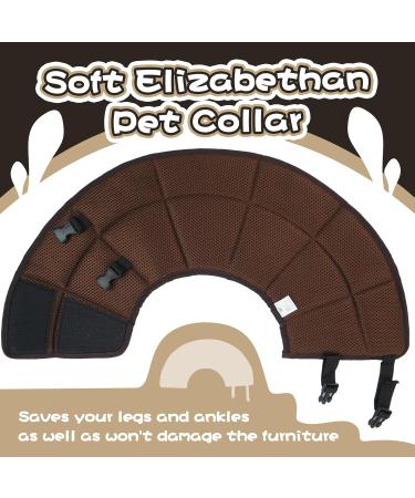 Kuoser Rescue Dog Collar - Comfortable Leakage Protection & Adjustable Neck Fit for Wound Recovery - Brown (28-36cm) - Buy Online on GoSupps.com