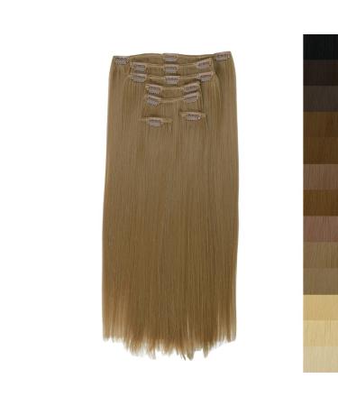 Natural Brown Clip In Hair Extensions 50cm - 7 Piece Complete Set for Effortless Volume & Length - Buy Online on GoSupps.com
