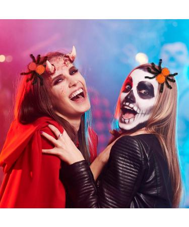 Halloween Spider Hair Clips - Horror Barrettes - Halloween Fancy Dress Accessory - Spider Dress Up Accessories Orange - Buy Online on GoSupps.com