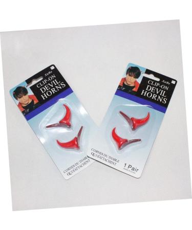 Beavorty 2 Pairs decorative hair clips devil horns hair clips devil horns for men horns clips red horn hair clips demon horns hairpins mens devil horns child halloween headband - Buy Online on GoSupps.com