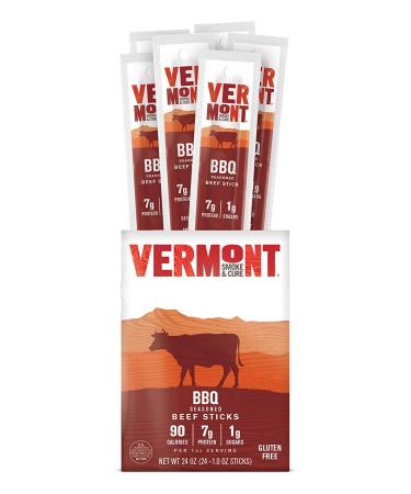Vermont Smoke and Cure Keto Meat Sticks - BBQ Flavor, 24 Pack - Antibiotic-Free - Buy Online on GoSupps.com