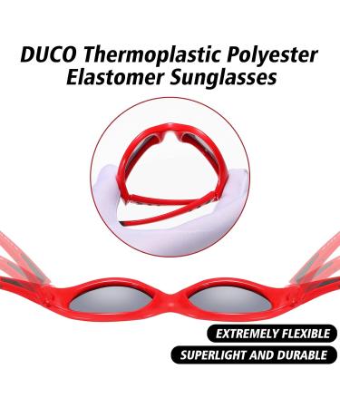 DUCO Baby Polarized Sunglasses for Newborn Toddler 0-24 Months | UV Protection Infant Sunglasses 0-2 Years | Red Frame with Strap | Flexible & Safe for Eyes - Buy Online on GoSupps.com