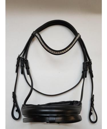 Buy Nilo Bridle Horse Hanna (Full) - Rhinestone Head Straps & Reins - High-Quality Black Bridle for Warmbloods - Buy Online on GoSupps.com