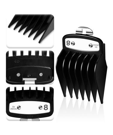 Wahl Professional Hair Clipper Guards Set - 10 Pcs Coded Cutting Guides #3170-400, 1/8 to 1 Inch - Fits All Wahl Clippers, Black - Buy Online on GoSupps.com