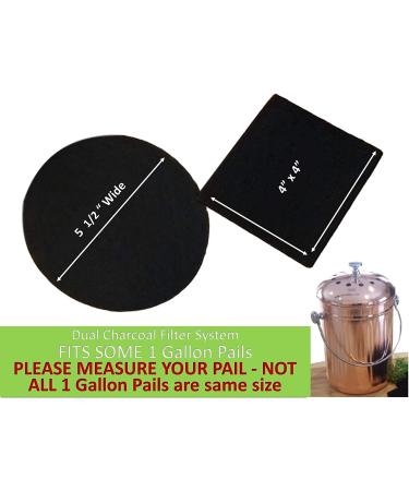4 Sets of Dual Charcoal Replacement Filters for Gardenatomy 1 Gallon Compost Pail - 1 Gallon Size - Buy Online on GoSupps.com