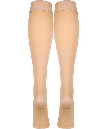Truform 20-30 mmHg Compression Stockings for Men & Women - Knee High Open Toe Beige 2X-Large 2 Count - Best for Circulation Support & Comfort - Buy Online on GoSupps.com