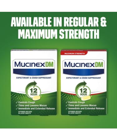 Mucinex DM 12 Hr Expectorant & Cough Suppressant Tablets 40ct - Fast Relief (Pack of 1) - Buy Online on GoSupps.com