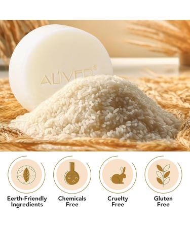 Rice Water Shampoo Bar for Hair Growth | Vegan & All Natural | Moisturizing pH Balanced Travel-Friendly - 3.2oz - Buy Online on GoSupps.com