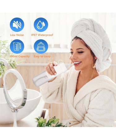 Portable Cordless Water Flosser - Mini Rechargeable Oral Irrigator for Travel & Home Dental Care - Buy Online on GoSupps.com
