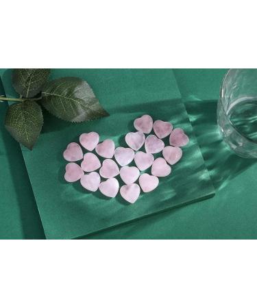 Xiannvxi 15pcs Rose Quartz Heart Stones - Natural Gemstones for Love Healing & Meditation | Reiki Crystals for Sale - Buy Online on GoSupps.com