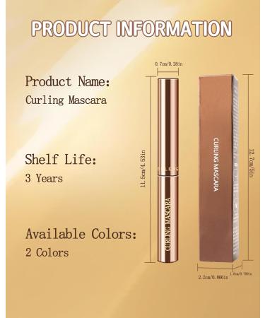 LYSdefeu Slim Brush Mascara for Adult Elderly Women Set of 60 2 Pieces Black Brown Volume and Length Waterproof and Sweatproof Elongated Hypoallergenic for Sensitive Eyes Black+brown - Buy Online on GoSupps.com