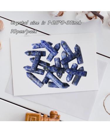 MAIBAOTA Blue Sodalite Healing Crystals Gifts Wands Hexagonal Pointed Gemstones Set Bulk for Women Beginner Chakra Stones Nature Reiki Spiritual Energy Balancing Protection Crystal 10pcs - Buy Online on GoSupps.com