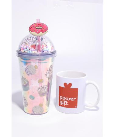 SHAKE CUPCAKES - Gobelet r utilisable avec couvercle et paille - Double paroi - Fermeture vis tanche - Pour eau min rale fruits et jus - Un cadeau pour tous les enfants. Cupcakes Mfn - Buy Online on GoSupps.com