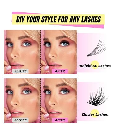 Lash Bond and Seal 12ml - Strong Hold Cluster Lash Glue for DIY Eyelash Extensions - Waterproof Long Lasting 72-96 Hours - 2 in 1 Home Use by W - Buy Online on GoSupps.com