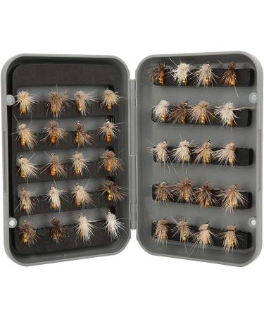 40-Piece Fly Fishing Fly Set - Dry Fly Bait & Accessories with Box for Trout Fishing - Buy Online on GoSupps.com