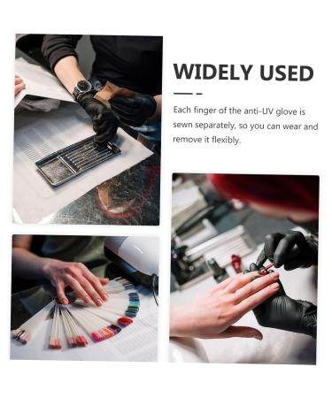 FRCOLOR 2 Pairs pink gloves nail anti-uv gloves nail UV gloves nail art accessory manicure UV gloves gel nail lamp UV gloves nail art UV gloves Nylon Accessories women's - Buy Online on GoSupps.com