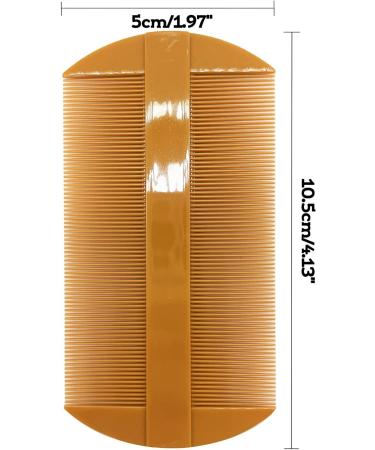2PCS Durable Double Sided Lice Nit Combs - Super Dense Tooth Comb for Effective Lice Treatment - Small Size for Straight Thin Hair - Ginger - Buy Online on GoSupps.com
