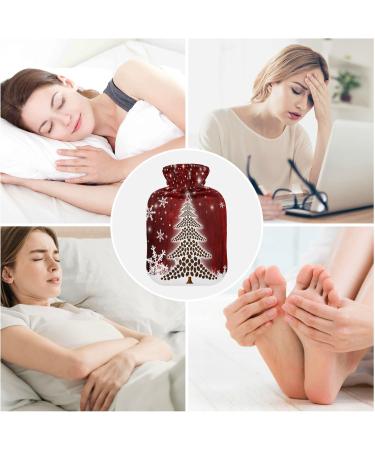 Snowflakes Christmas Tree Hot Water Bottle - 1L Pain Relief & Bed Warmer for Women | Cozy Cover Included - Buy Online on GoSupps.com