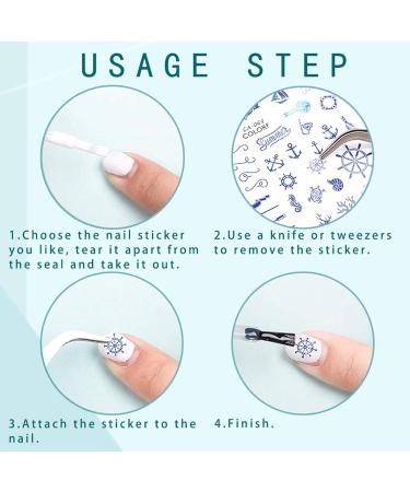 NICENEEDED 12 Sheets Nail Art Stickers nail stickers for nails design manicure tips decort DIY Nail Art Design Stickers for Gel Polish - Buy Online on GoSupps.com
