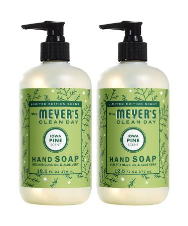 Mrs. Meyer's Liquid Hand Soap Cruelty Free and Biodegradable Formula Iowa Pine Scent 12.5 oz (Pack of 2)