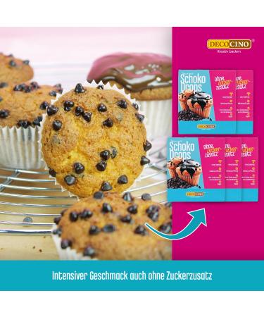 Decocino Chocolate Drops 5-Pack - 49% Cocoa Vegan Gluten-Free Cake Decorations - 375g for Cupcakes & Cakes - Buy Online on GoSupps.com