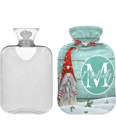 Personalized Christmas Gnome Heat Bottle | 1L Hot Water Bottle for Pain Relief & Muscle Injuries - Cozy Cover Included - Buy Online on GoSupps.com