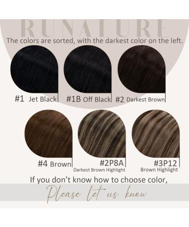 Runature Real Hair Clip-In Extensions - Ombre Black Balayage Silver 40cm - 3pcs - Smooth Straight #1B/S/1B - 50g - Buy Online on GoSupps.com