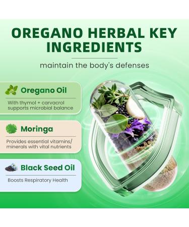 Oil of Oregano with Black Seed Oil - Oregano Oil Capsules Organic | Moringa Elderberry Echinacea Garlic Fennel - Carvacrol & Thymoquinone for Immune Gut Antioxidant Respiratory Support - 150 Ct 150 Count (Pack of 1) - Buy Online on GoSupps.com