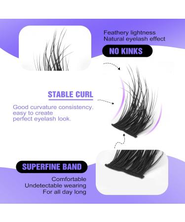 ALICE C2 Cluster Lashes: Wispy 3D Flat DIY Faux Mink Lash Clusters - Individual False Eyelashes Pack - Buy Online on GoSupps.com