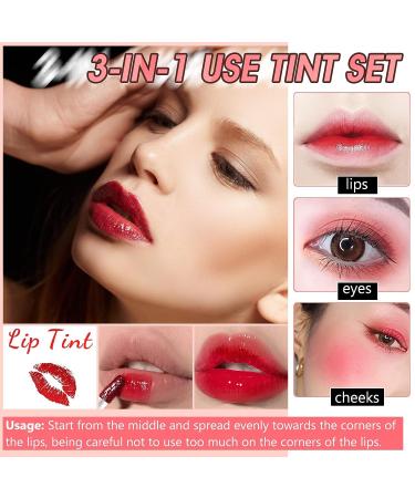 BEFIVECOK 6 Colors Lip Tint Stain Set - Natural Moisturizing Korean Lip Tint - High Pigment Waterproof Lip Gloss - Long-Lasting Non-Sticky Lipstick (Set B) - Buy Online on GoSupps.com