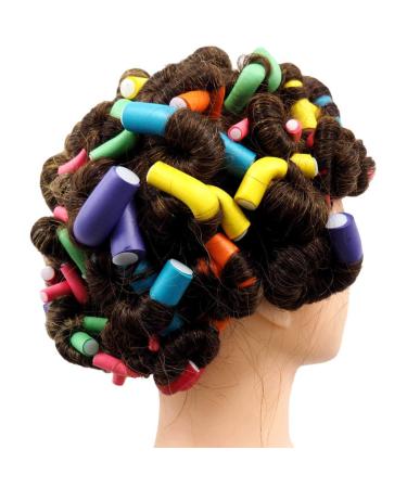Premium Papilotten Lockenrifler - 42 Multi-Colored Flexi Rods for Gentle Natural Curls Overnight | Ideal for Large & Small Curls - Buy Online on GoSupps.com