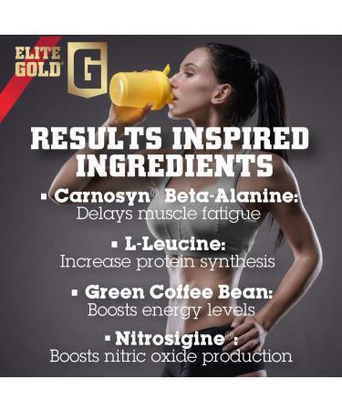 Elite Gold Amino Uptake Strawberry Pineapple - Energy Boosting Amino Acid Supplement for Muscle Recovery | 8.46 oz (30 Servings - Buy Online on GoSupps.com