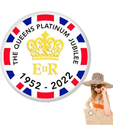 Union Jack Flag Queen Memorial Badge - 1.73 Elizabeth II Tribute Brooch | Royal Souvenir for 70-Year Anniversary - Buy Online on GoSupps.com